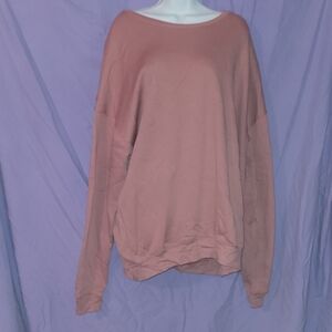 Bella Canvas Fleece Pullover in Dusty Rose Pink NWOT